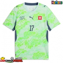 Camisa de Futebol Suíça Ruben Vargas #17 Equipamento Secundário Mundo 2026 Manga Curta
